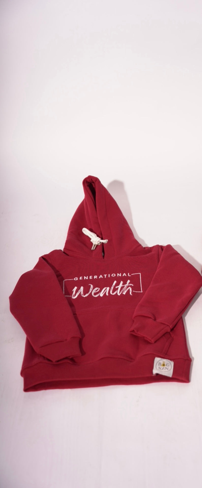 Kiddo Generational Wealth Hoodie - Burgundy