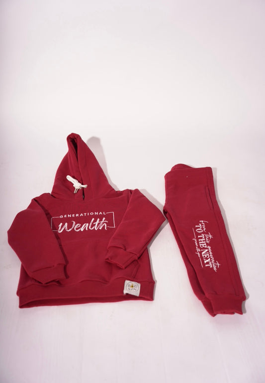 Kiddo Generational Wealth Full Set - Burgundy